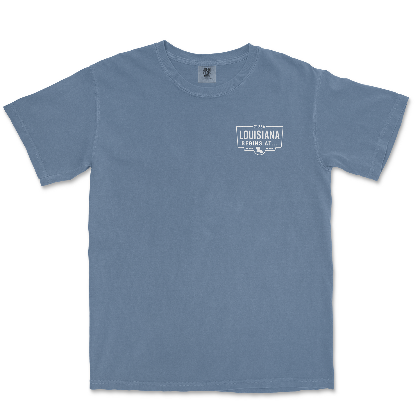 Lake Providence Map Shirt - Blue Jean