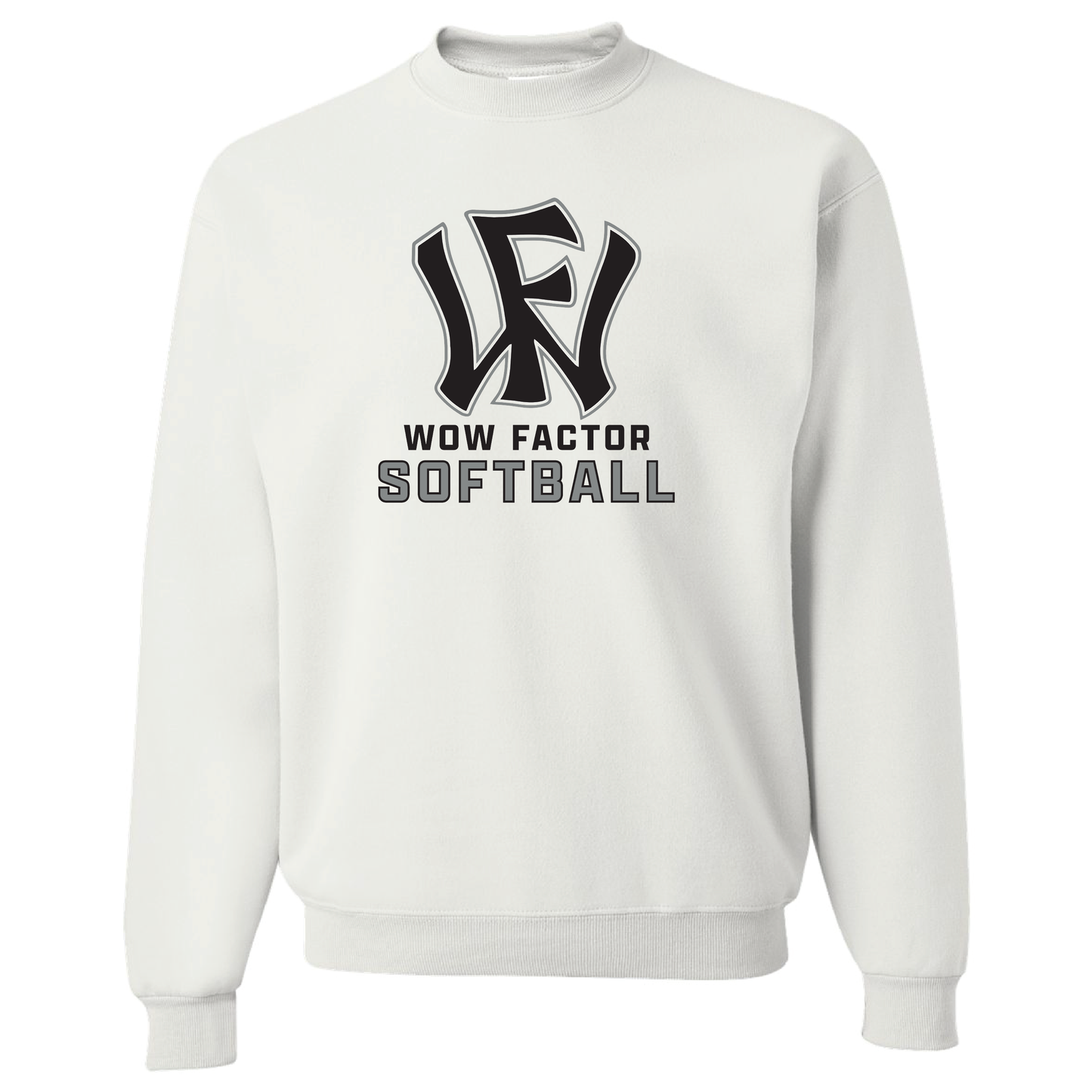 Wow Factor Softball - White Sweatshirt