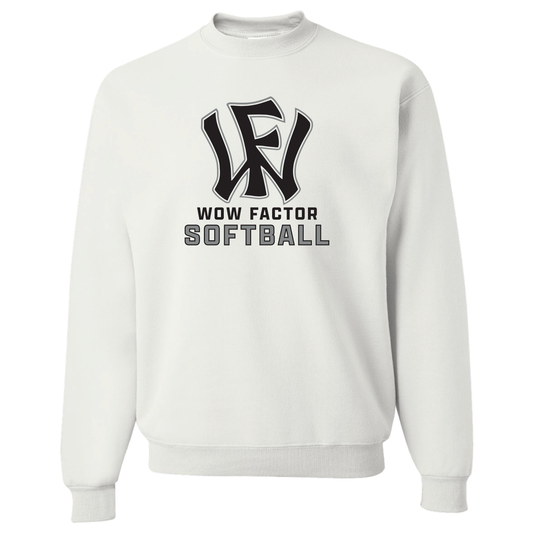 Wow Factor Softball - White Sweatshirt
