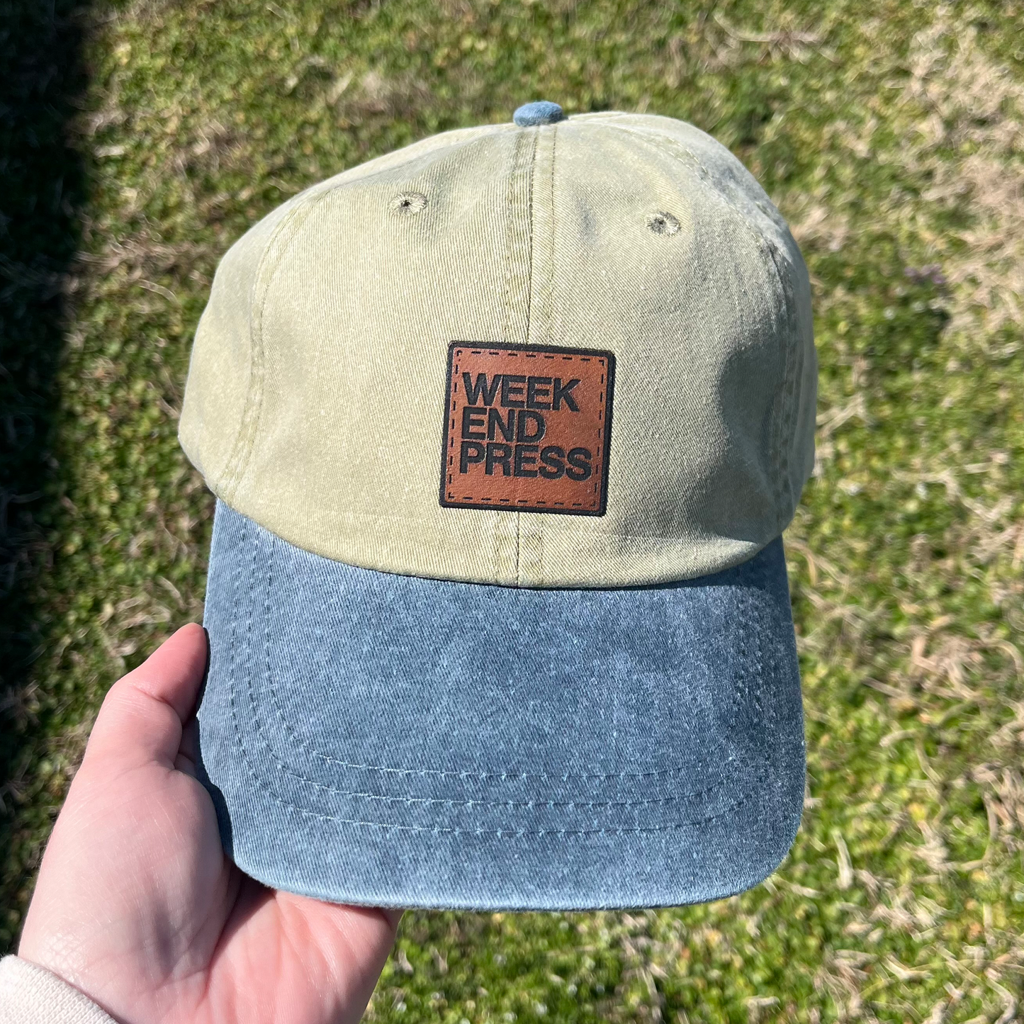 Weekend Press Leather Patch Hats